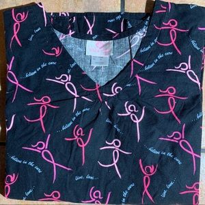 Ribbon Awareness Scrub top